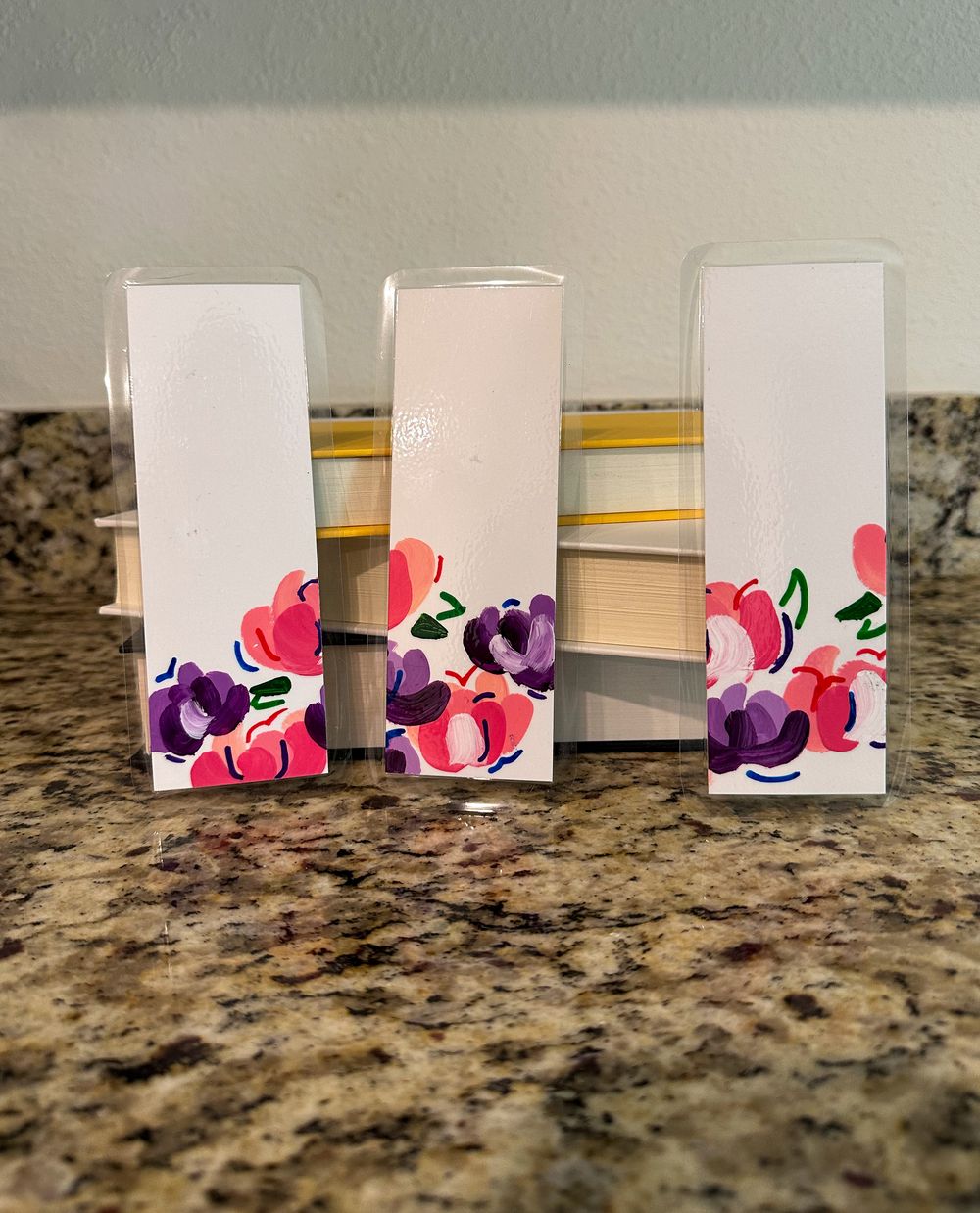 Hand Painted Flower Bookmark