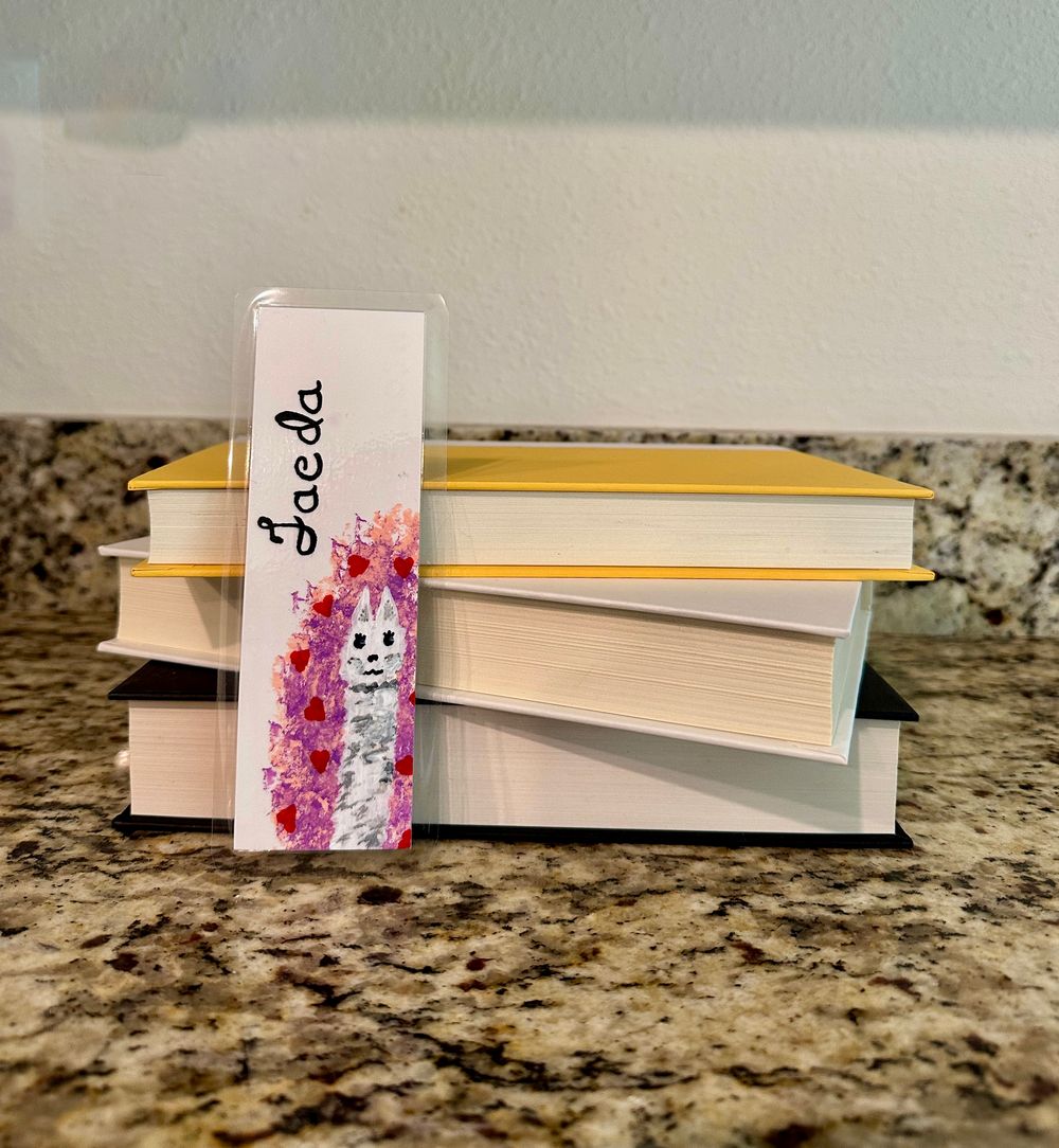 Custom Name Hand Painted Llama Bookmark